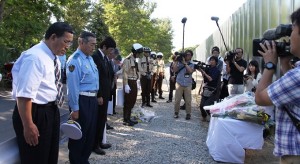 2015年7月10日　2015おたる安全安心夏の市民出動式　献花式